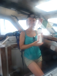 Jess and her Wilson. After weeks at sea he became a close friend